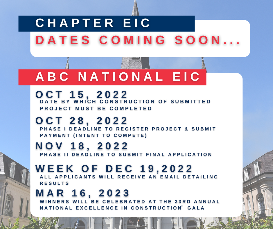 chapter eic dates coming soon...